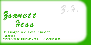 zsanett hess business card